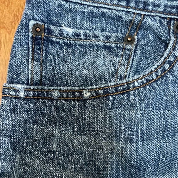 Levi’s Men 559 38 x 32 Blue Jeans Relaxed Straight Distressed Whiskers - Picture 4 of 15